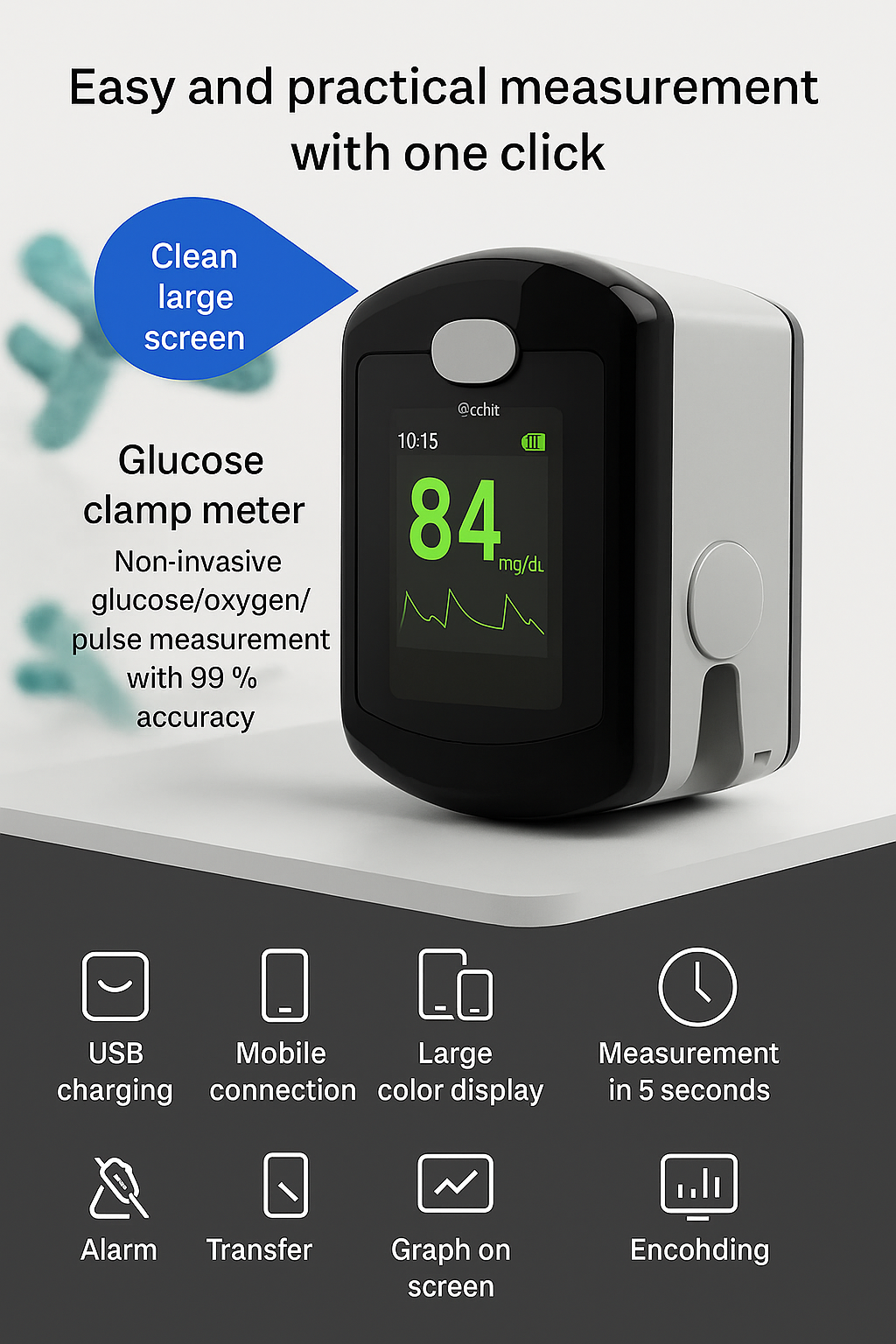 GlucoSnap – Gerät zur Gesundheitsüberwachung am Fingerende