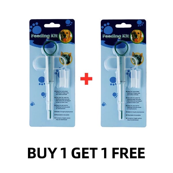 1+1 GRATIS | PawPiller™ | Tiermedizinspritze – Sicheres Füttern von Pillen & Flüssigkeiten für Hunde & Katzen