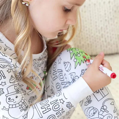 DIY Pajama Set™ – Farbe & Traum – Colours Kinder-Pyjama-Set