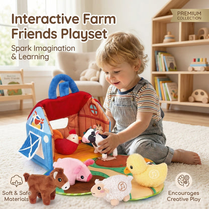 BarnBuddies™ | Plüsch-Bauernhoftier-Set mit Tiergeräuschen