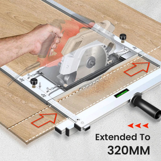 Präzisions Kantenführung für Holzschnitt | Edelstahl mit Dual-Lineal & Maßskala | Schnellverschluss, exakt einstellen für saubere Schnitte