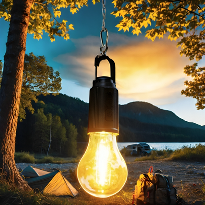DuraBulb – Wiederaufladbare hängende LED-Glühbirne