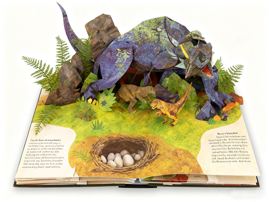 DinoVerse™ | 3D Dinosaurier Pop-up Buch – Interaktives Lernbuch für Kinder ab 4 Jahren | Faszinierende Urzeit-Abenteuer mit beweglichen 3D-Dinos
