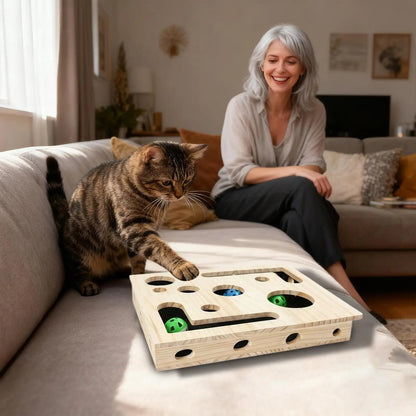 ScratchHub™ | Interaktive Katzen-Kratzbox mit Krallenfeiler