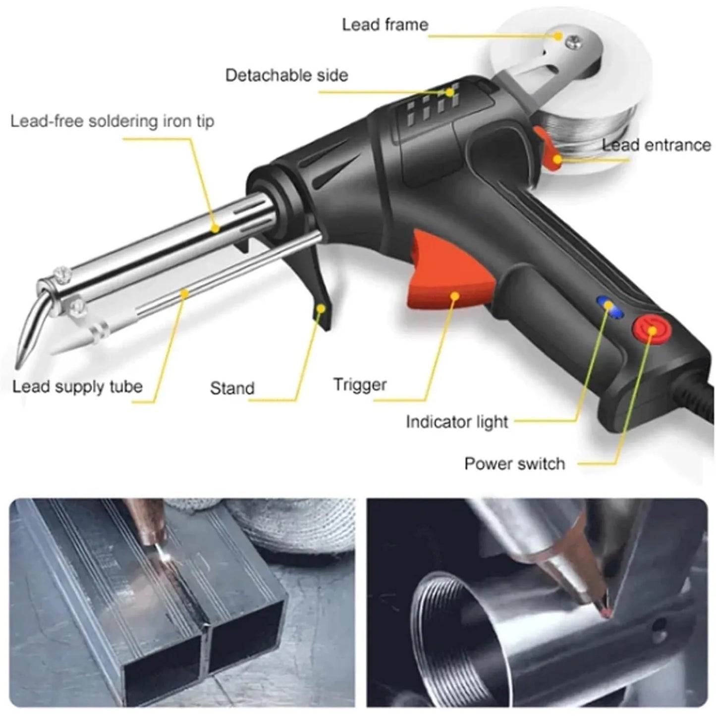 3-in-1 Schweißwerkzeug für Metallreparatur | Schweißen, Schneiden & Entfernen | Ergonomische Einhandbedienung | Sichtfenster Kontrolle