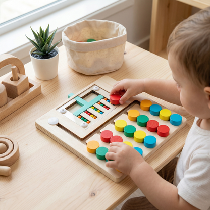 50% RABATT | ColorLogic™ | Montessori Farb- & Logikspiel für konzentriertes Lernen ohne Bildschirm