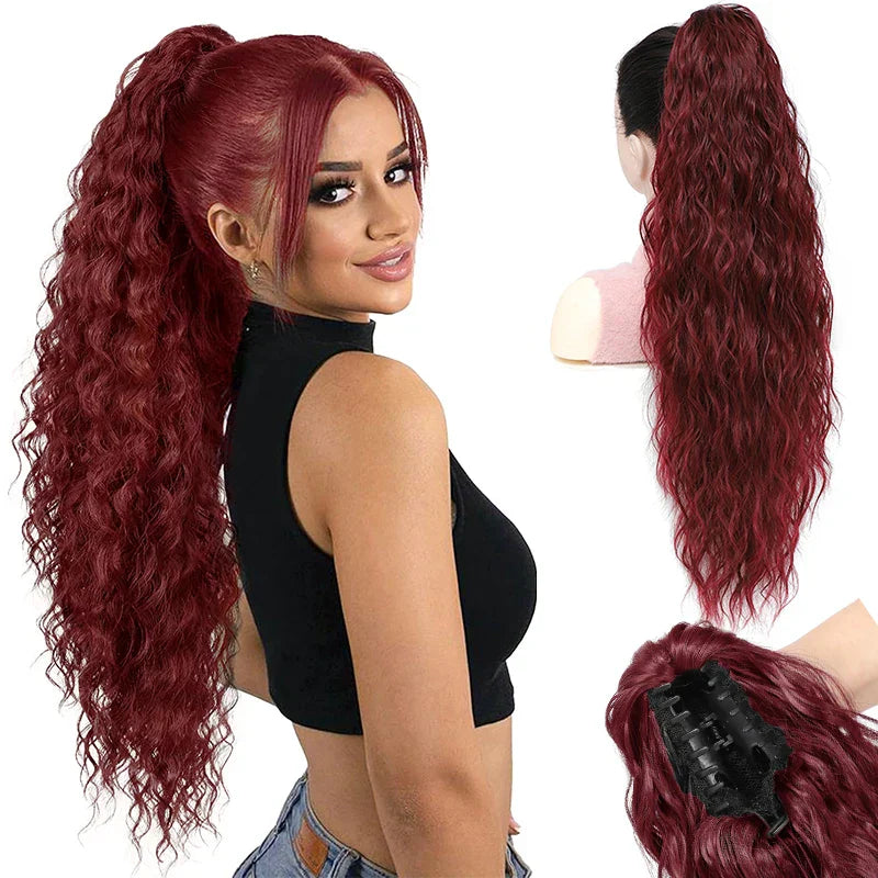 1+1 Gratis | VolureStyle™ – Natürlich aussehender Clip-in-Pferdeschwanz für sofortiges Volumen