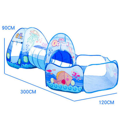 50% RABATT | KidZone™ |  3-in-1 Spielzelt mit Tunnel & Bällebad für aktive Kinder