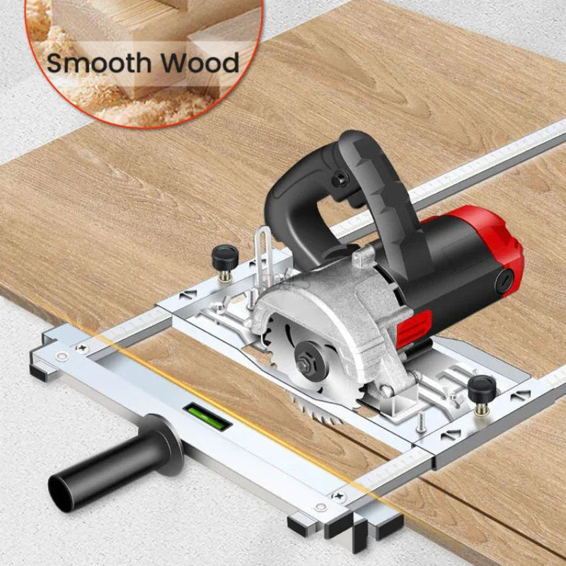 Präzisions Kantenführung für Holzschnitt | Edelstahl mit Dual-Lineal & Maßskala | Schnellverschluss, exakt einstellen für saubere Schnitte