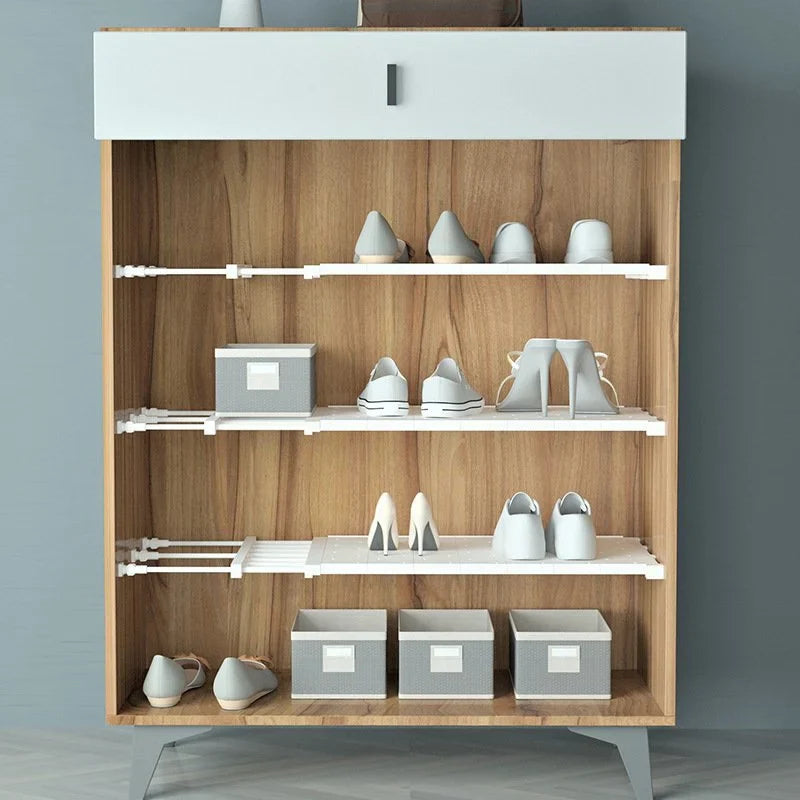 50% RABATT | ExtendShelf™ | Verstellbares Spannregal – Schrank-Organizer ohne Bohren | Mehr Stauraum & Ordnung