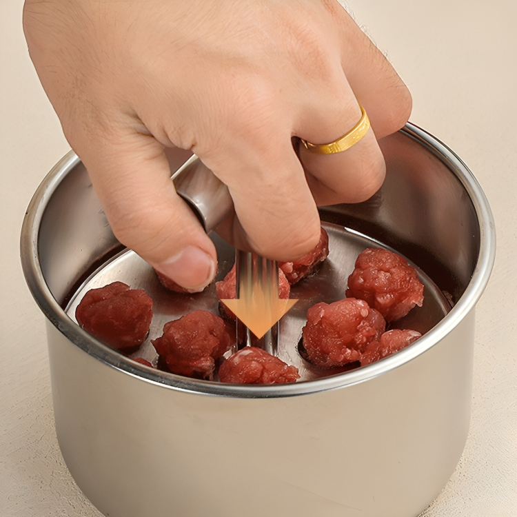 MeatPress – Fleischbällchen-Form aus Edelstahl