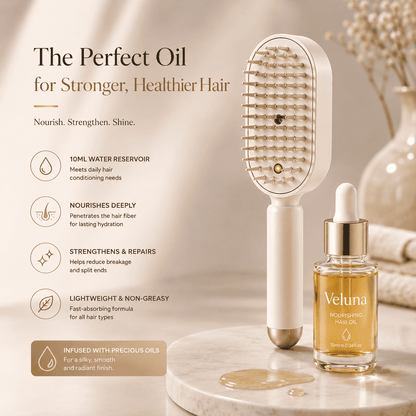 ScalpBoost™ 3in1 Dampf-Massagekamm mit Haaröl – für glänzendes & leicht kämmbares Haar