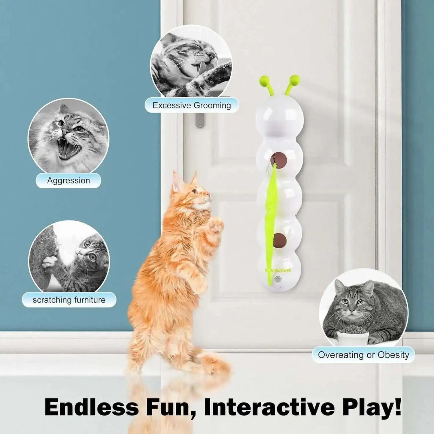 WigglePounce™ | Interaktives Wandspielzeug für Katzen