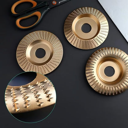 Holz Schleifscheiben Set 3-in-1 für Winkelschleifer | Formen, Schnitzen, Schleifen & Polieren | Präziser Abtrag, vibrationsarm