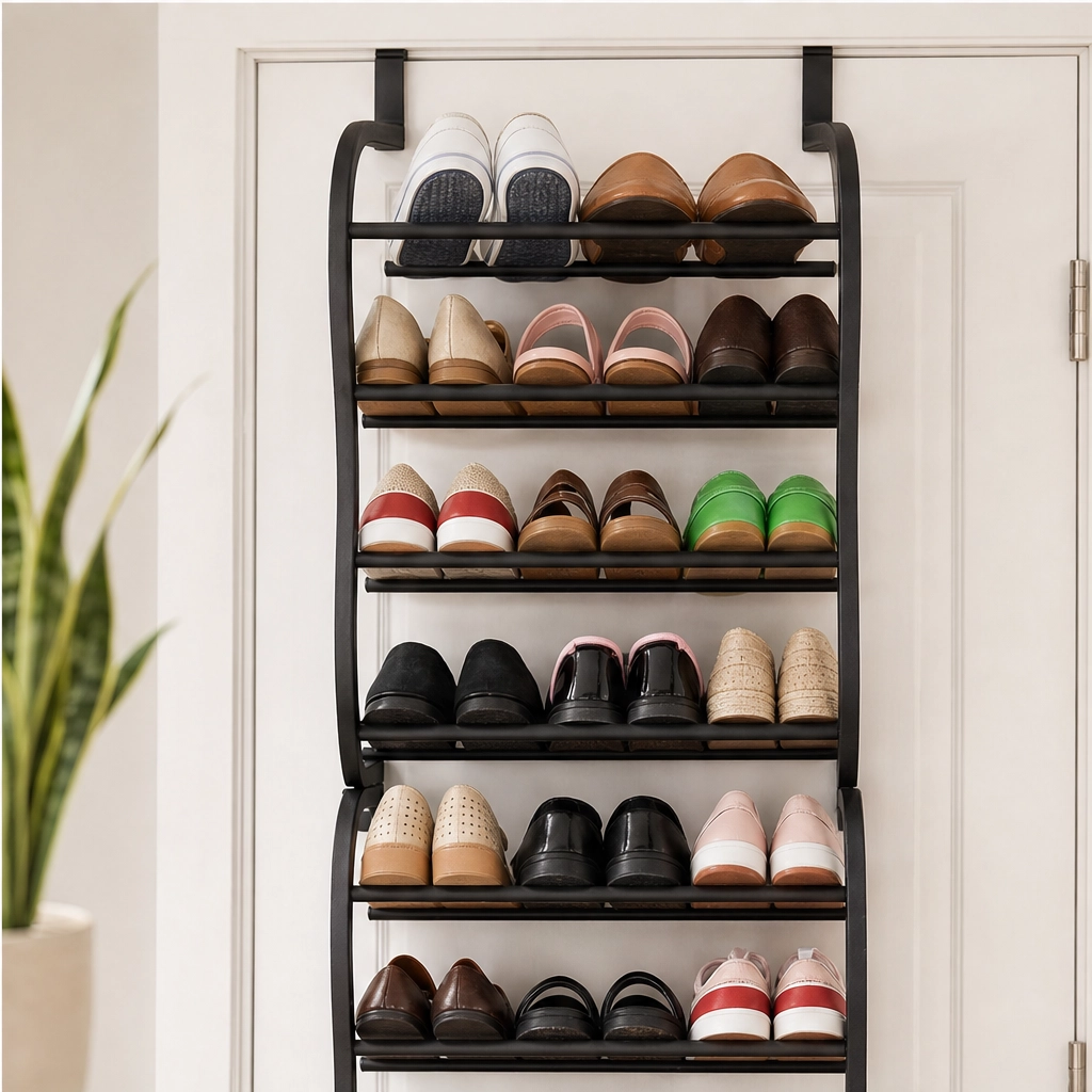 Stowvale – Tür-Schuhregal mit schrägen Ablagen, für bis zu 36 Paar Schuhe + 50 % RABATT