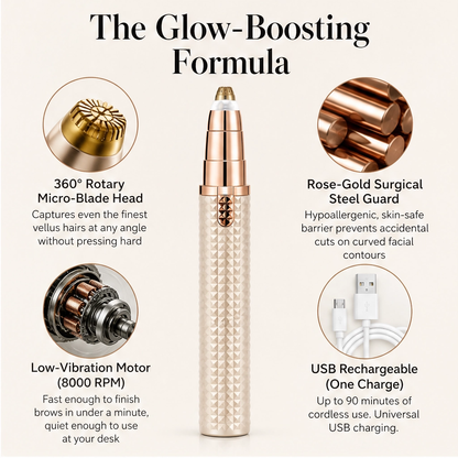 Sleeklyn – 3-in-1 kabelloser Trimmer für Augenbrauen, Nase & Körper + 50 % RABATT