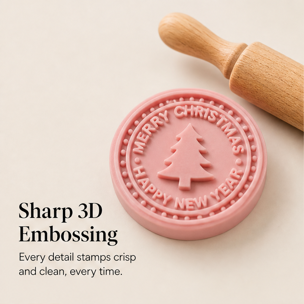 Merrymould – 3D-Präge-Weihnachtskeksstempel-Set + 50 % Rabatt