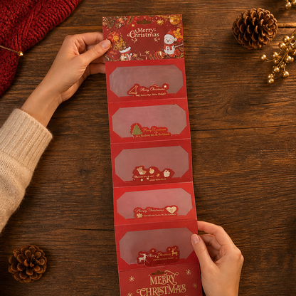 Merryvelle – Gold Foil 6-Slot Cascading Christmas Money Envelope + 1+1 FREE