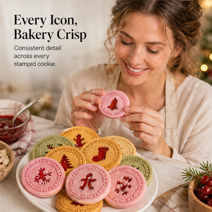 Merrymould – 3D-Präge-Weihnachtskeksstempel-Set + 50 % Rabatt