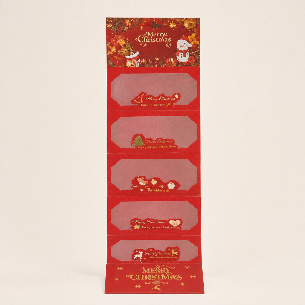 Merryvelle – Gold Foil 6-Slot Cascading Christmas Money Envelope + 1+1 FREE