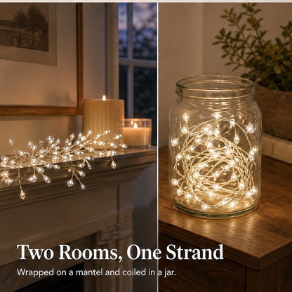 Starburst Alcove™ | Funkelnde LED-Lichterkette aus Kupferdraht mit Feuerwerk-Effekt | 50 % RABATT