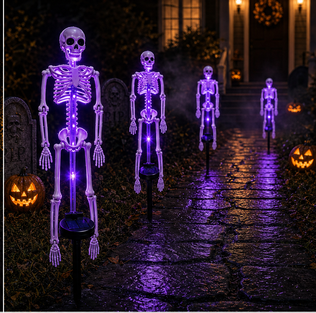 BoneGlow™ – Solar-LED-Skelett-Gartenstecker + 50 % Rabatt