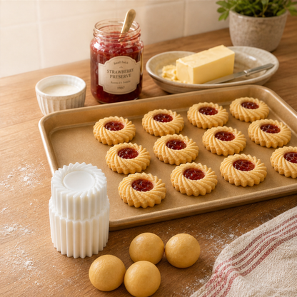 Letzter Tag: 2+2 Gratis | Crispora™ – 2-in-1 Gebäckform für perfekt geformte Teigtaschen & kreative Backideen!