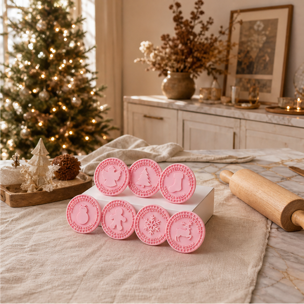 Merrymould – 3D-Präge-Weihnachtskeksstempel-Set + 50 % Rabatt