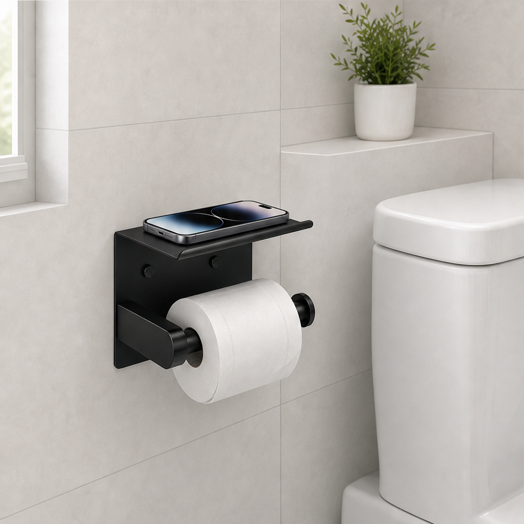 Rustholt™ – Bohrfreier Toilettenpapierhalter aus SUS304-Edelstahl für XXL-Rollen – jetzt 50 % Rabatt