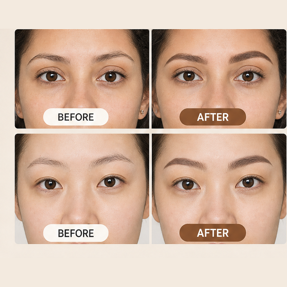 Curryn – Two-Tone Waterproof Eyebrow Powder Stamp + BUY 1 + PICK 1 FREE COLOR