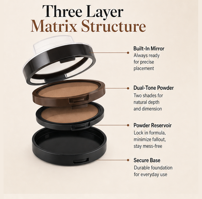 Curryn – Two-Tone Waterproof Eyebrow Powder Stamp + BUY 1 + PICK 1 FREE COLOR