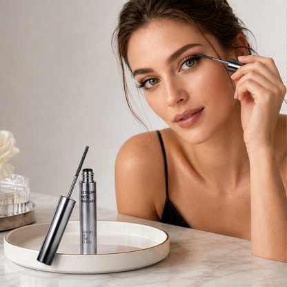 Lashcroft™ | Wasserfeste Mascara mit Metallbürste für längere, perfekt geschwungene Wimpern | 1+1 GRATIS