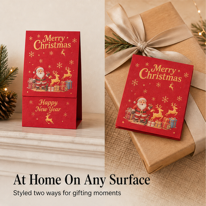 Merryvelle – Gold Foil 6-Slot Cascading Christmas Money Envelope + 1+1 FREE
