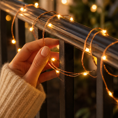 Glimmerwick – Biegsame Kupferdraht-Lichterkette mit Feenlichtern + 50 % Rabatt