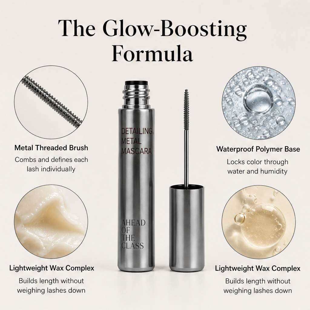 Lashcroft™ | Wasserfeste Mascara mit Metallbürste für längere, perfekt geschwungene Wimpern | 1+1 GRATIS