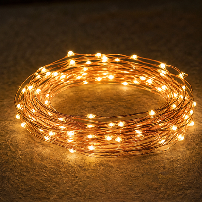 Glimmerwick – Biegsame Kupferdraht-Lichterkette mit Feenlichtern + 50 % Rabatt