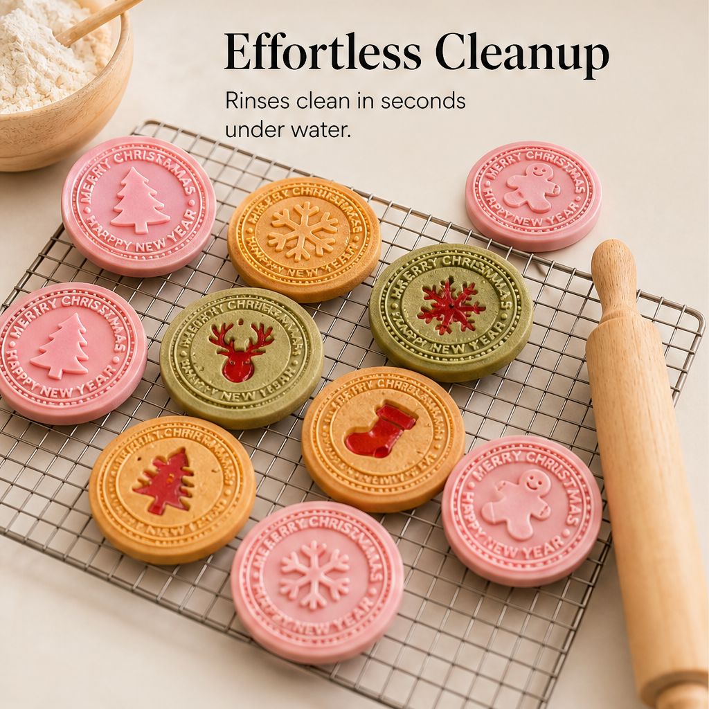 Merrymould – 3D-Präge-Weihnachtskeksstempel-Set + 50 % Rabatt
