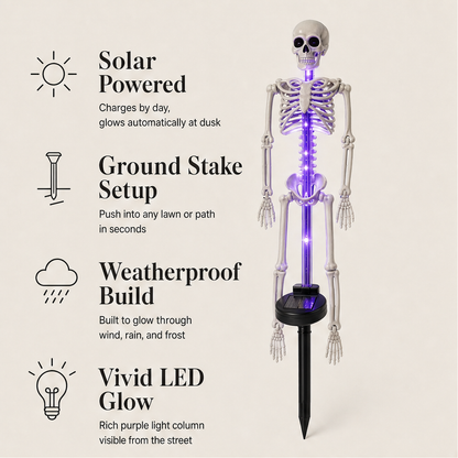 BoneGlow™ – Solar-LED-Skelett-Gartenstecker + 50 % Rabatt