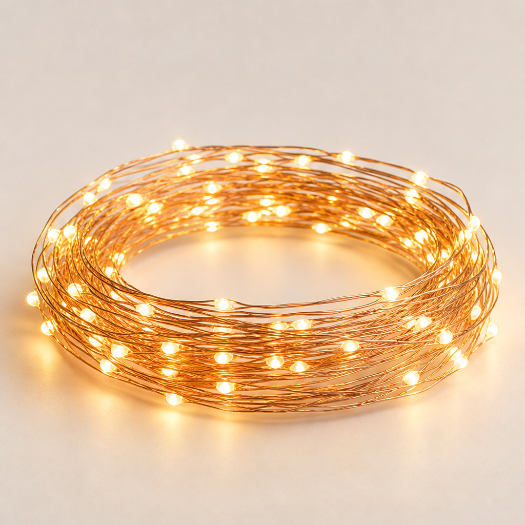Glimmerwick – Biegsame Kupferdraht-Lichterkette mit Feenlichtern + 50 % Rabatt