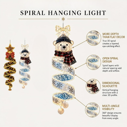 Spiralux – Leuchtende Weihnachts Türdekoration – 3 Festliche Motive | Letzter Tag Rabatt!