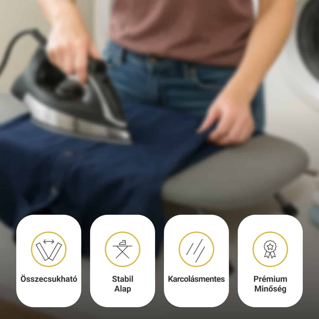 FoldEase™ | Tragbares Tisch-Bügelbrett – Faltbar mit Bügeleisenablage
