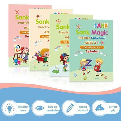KidBook – 4er-Set Notizbücher mit Zauberstift