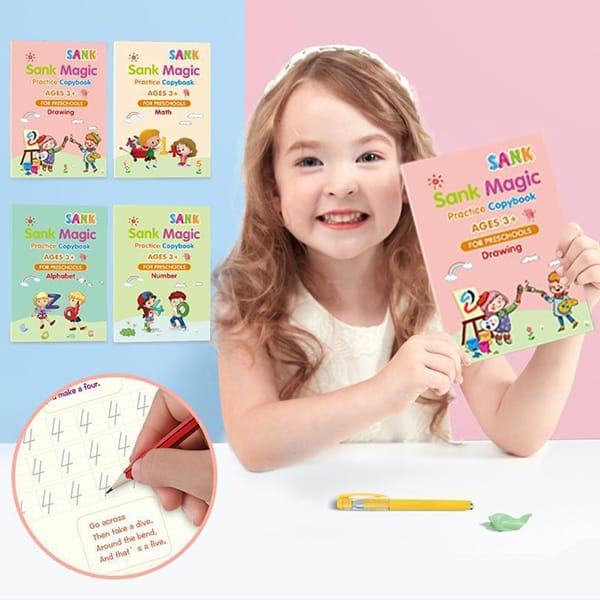 KidBook – 4er-Set Notizbücher mit Zauberstift
