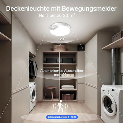 Kabellose Deckenlampe mit Bewegungsmelder – Magnetisch & super praktisch