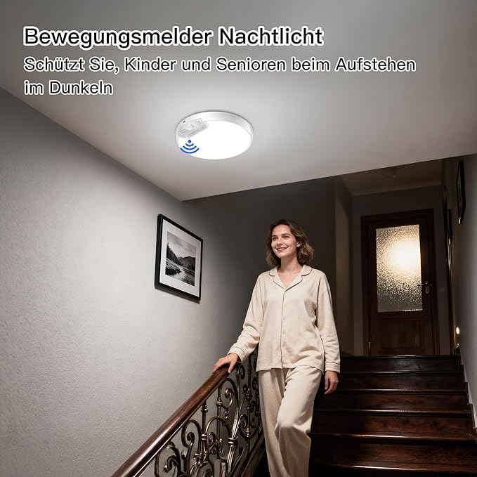 Kabellose Deckenlampe mit Bewegungsmelder – Magnetisch & super praktisch