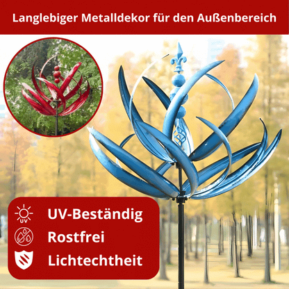Lotus Windspinner – Bewegende Metall Gartendeko für Frühling & Sommer | 50% Rabatt