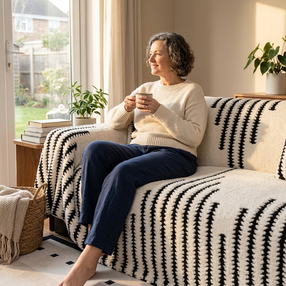 Velura™ | Rutschfester XXL-Plüsch-Sofabezug – Schützt dein Sofa vor Tierhaaren, Kratzern & Flecken!