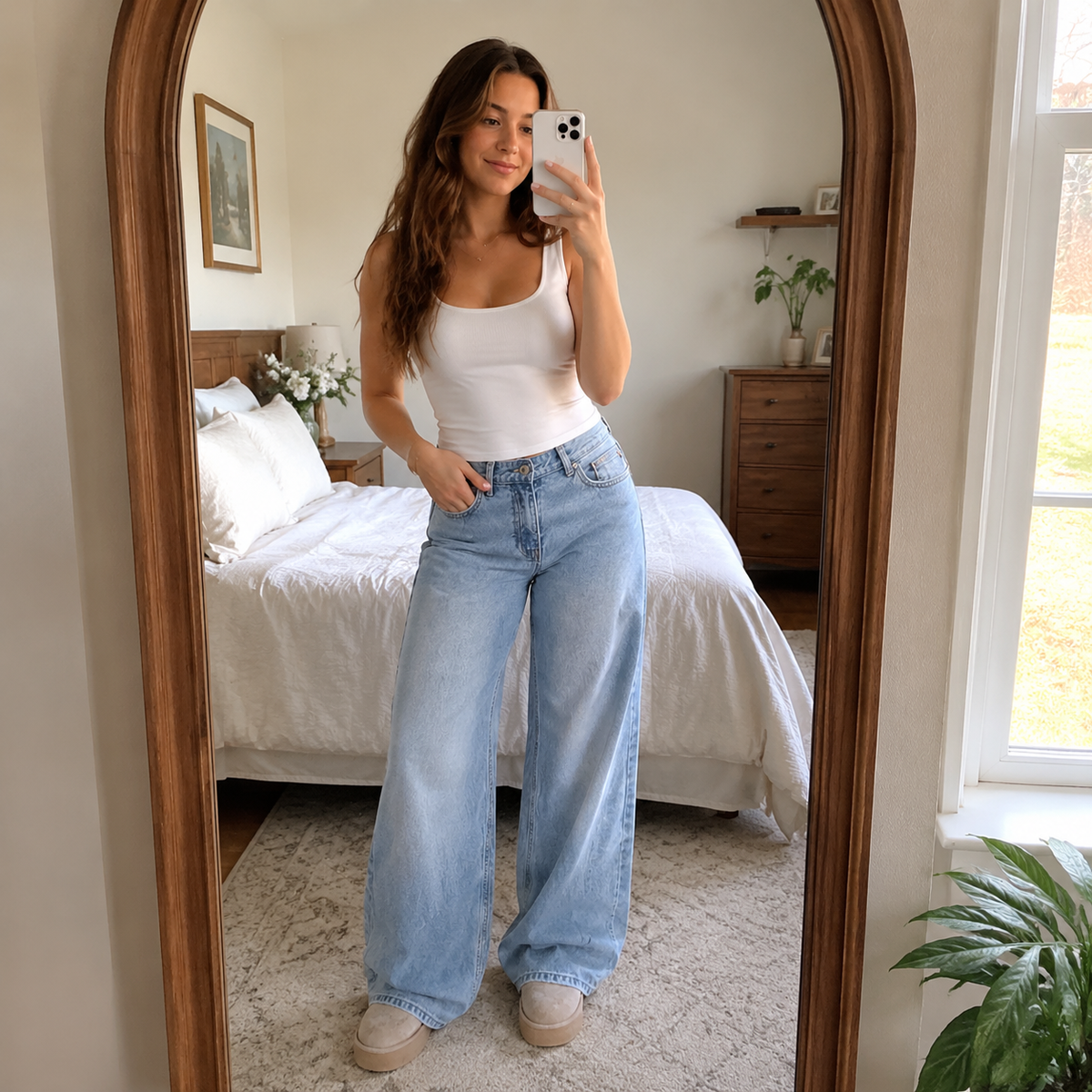 Lunavia™ | Damen-Vintage-Jeans mit weitem Bein & lockerer Passform – Stilvoller Komfort für jeden Tag