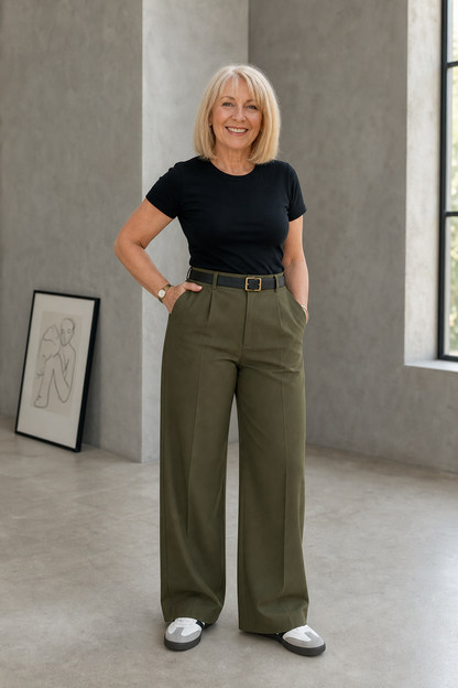Straightline™ – Elegante High-Waist-Hose mit weitem Bein