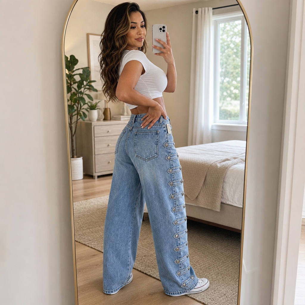 Buckleline™ | Figurumschmeichelnde Wide-Leg-Jeans 🍂 Dein Herbst-Favorit – Nur heute reduziert!